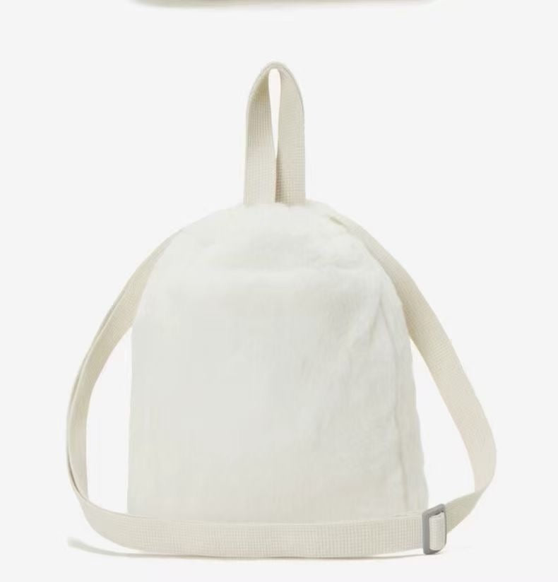 TNF 仿兔毛斜咩手挽袋