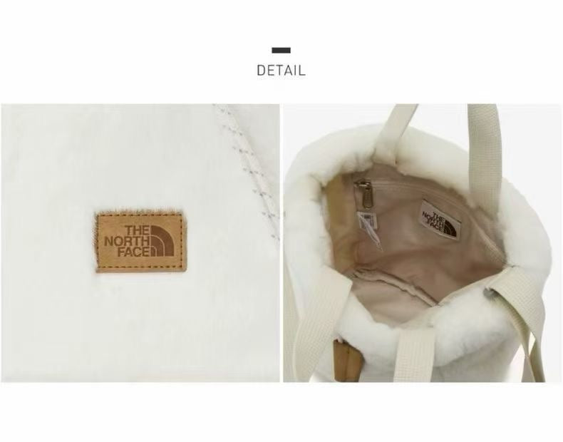 TNF 仿兔毛斜咩手挽袋