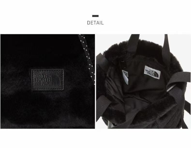 TNF 仿兔毛斜咩手挽袋