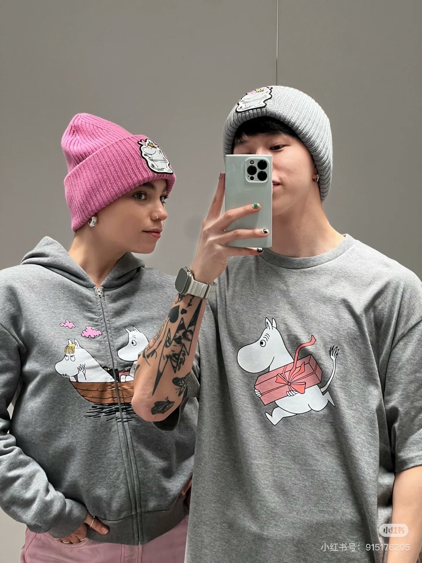 Acne studios x moomin zip hoodies