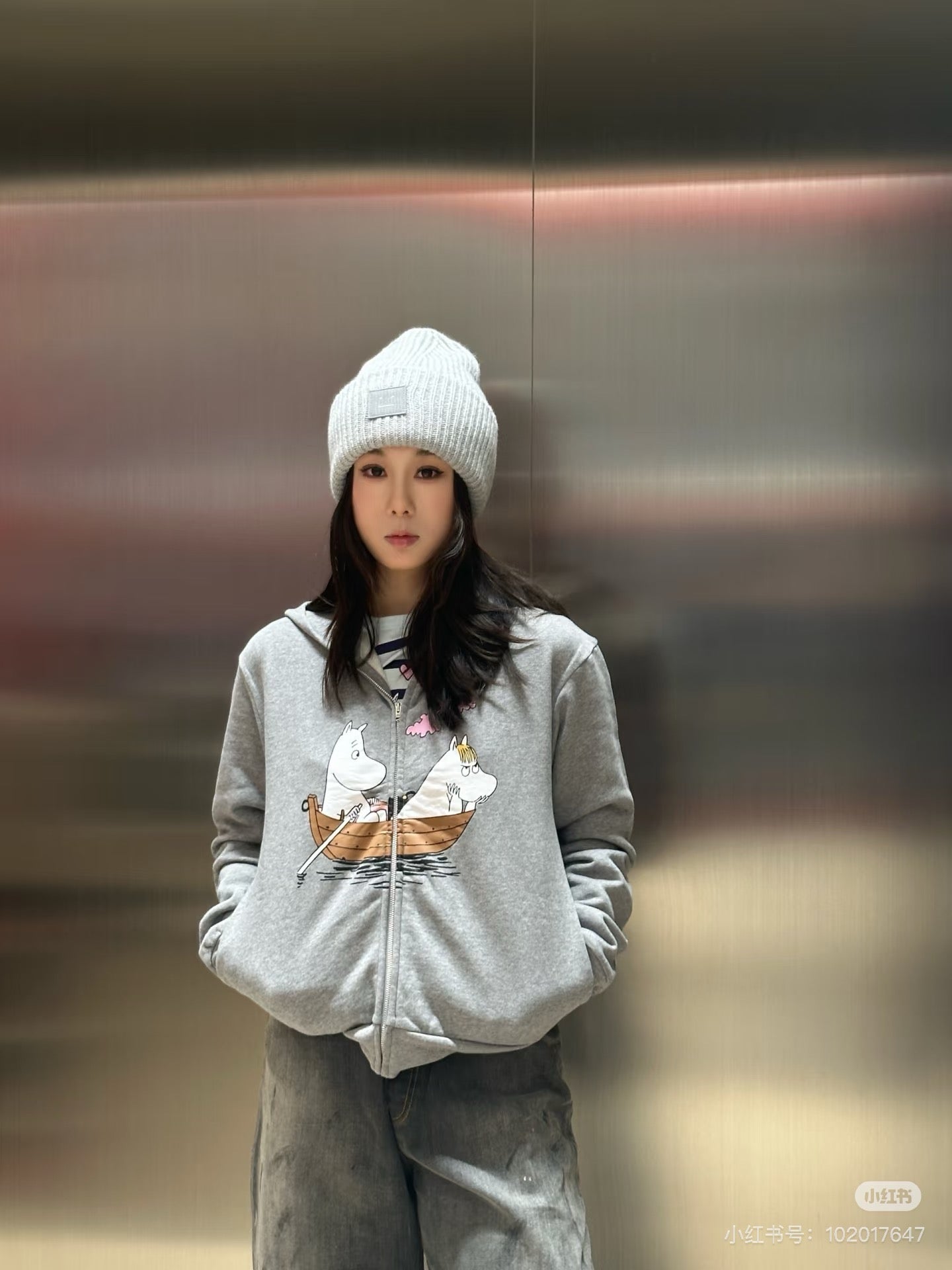 Acne studios x moomin zip hoodies