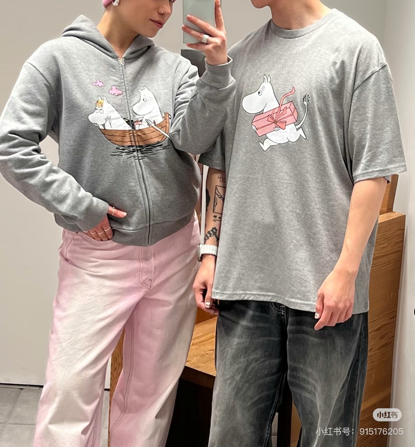 Acne studios x moomin zip hoodies