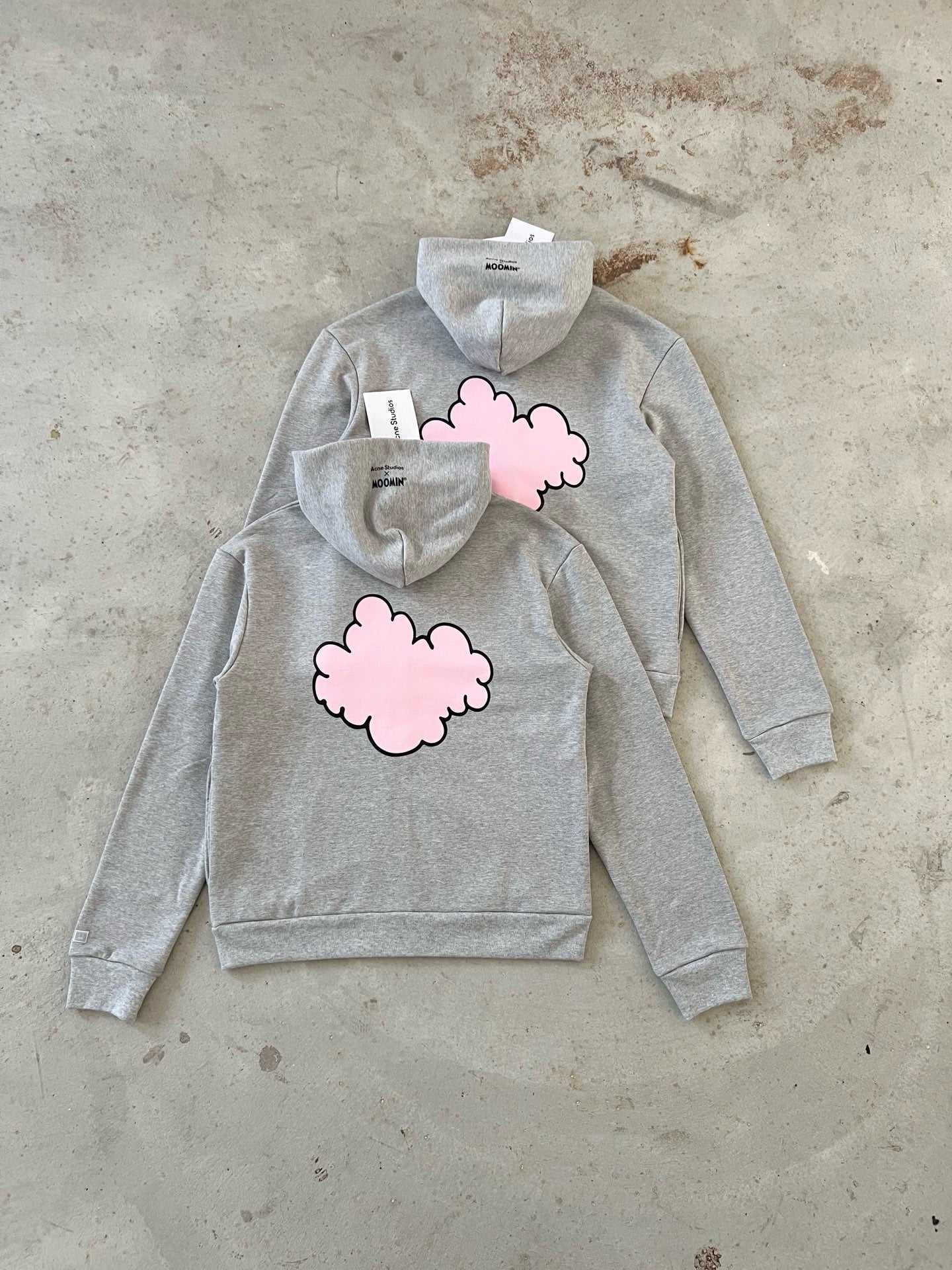 Acne studios x moomin zip hoodies