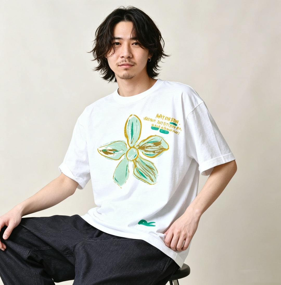 45R flower tee
