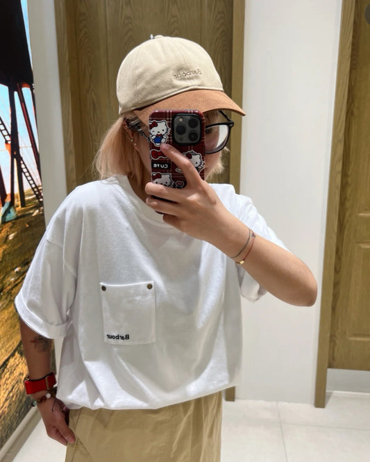 Barbour刺繡logo tee