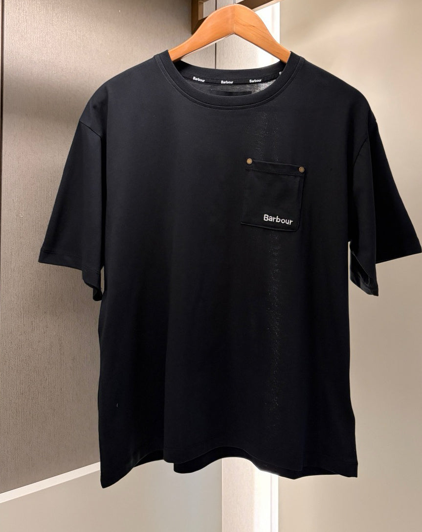 Barbour刺繡logo tee
