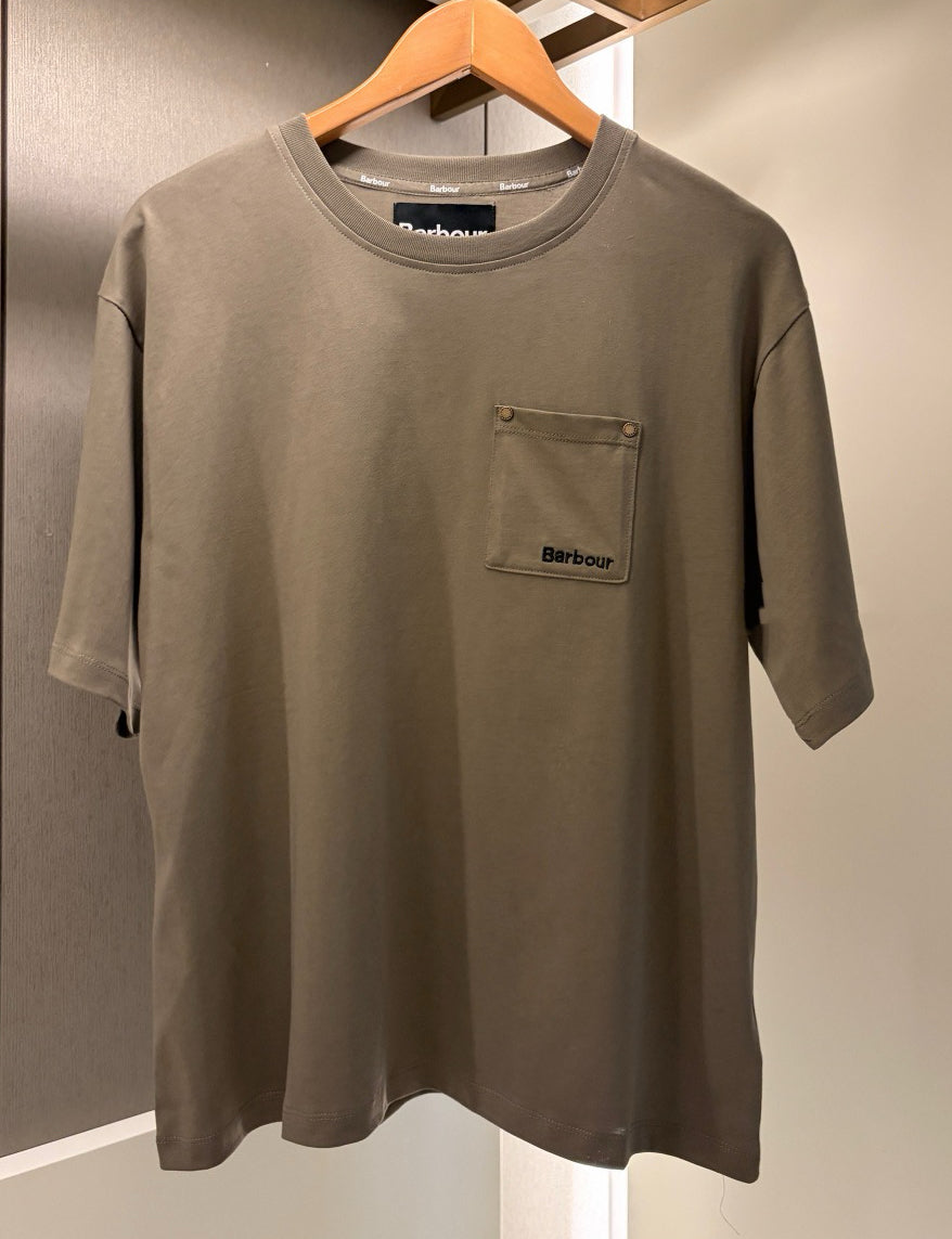 Barbour刺繡logo tee
