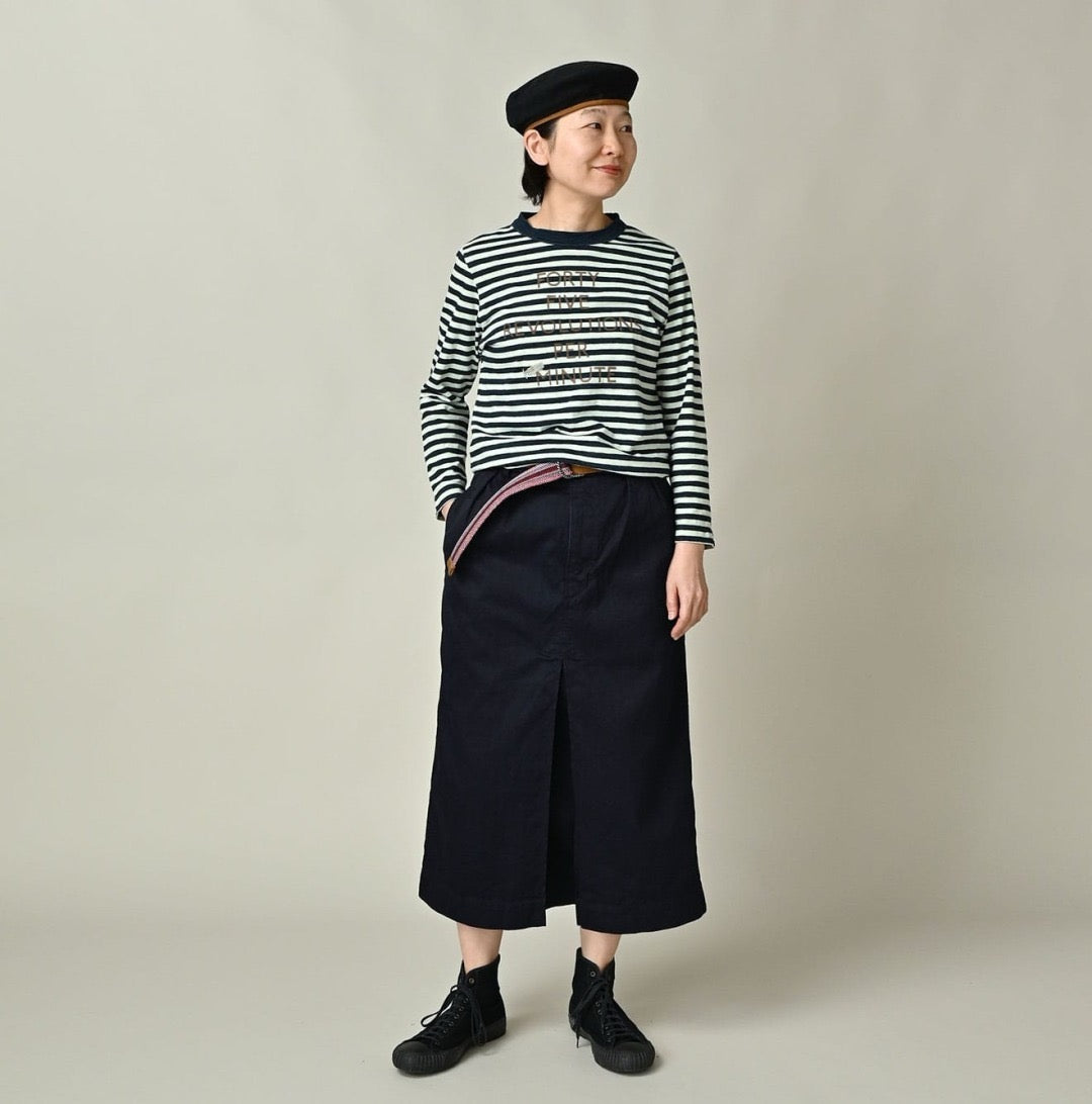 45R間條字母tee