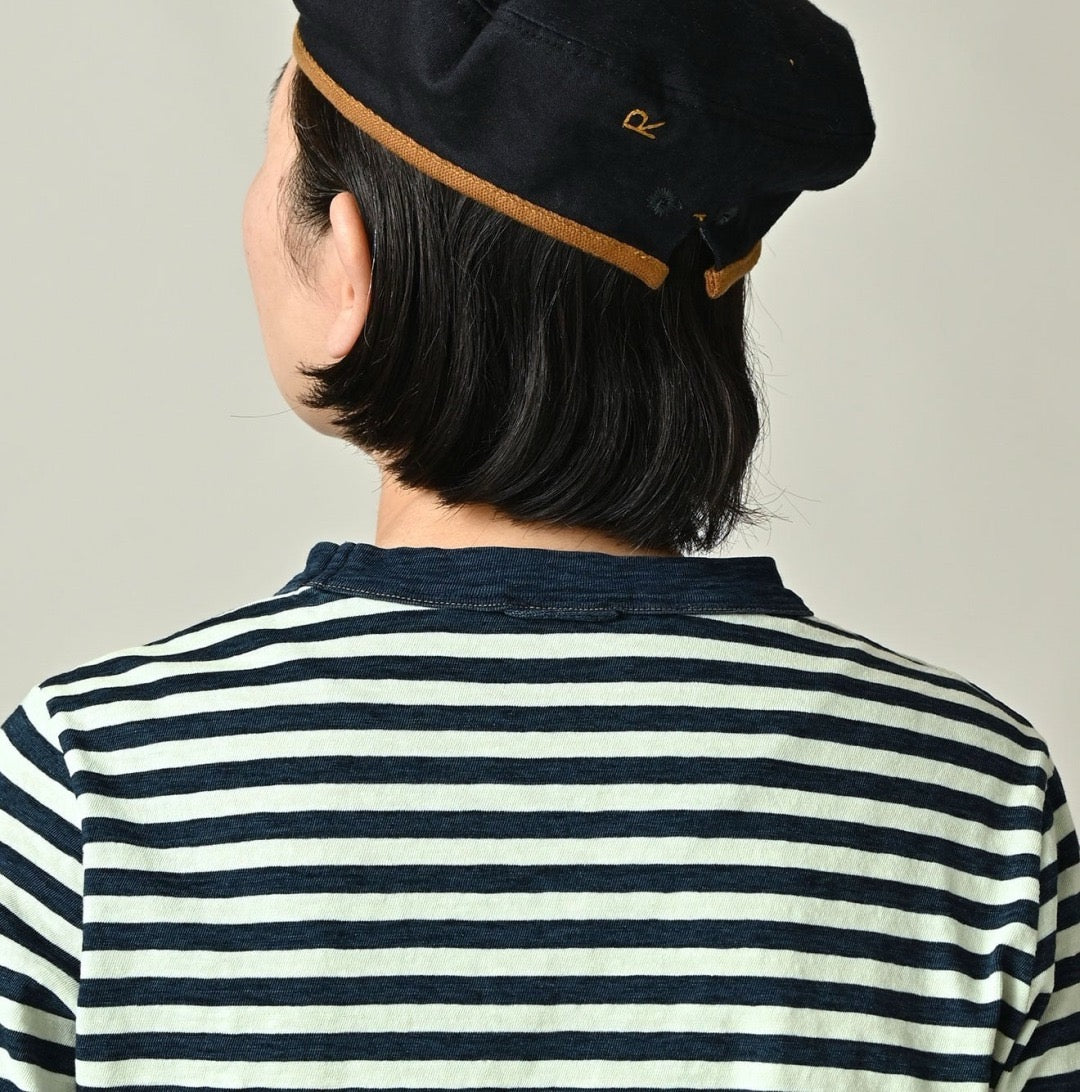 45R間條字母tee