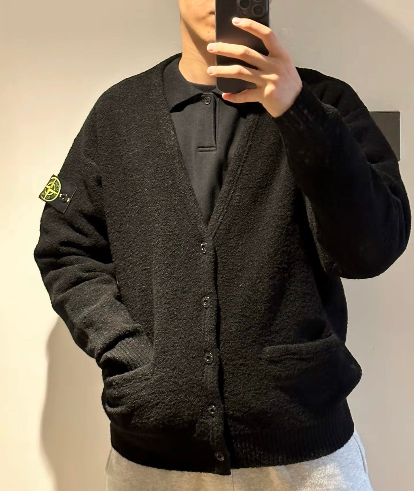 Supreme x stone Island 刺繡cardigan
