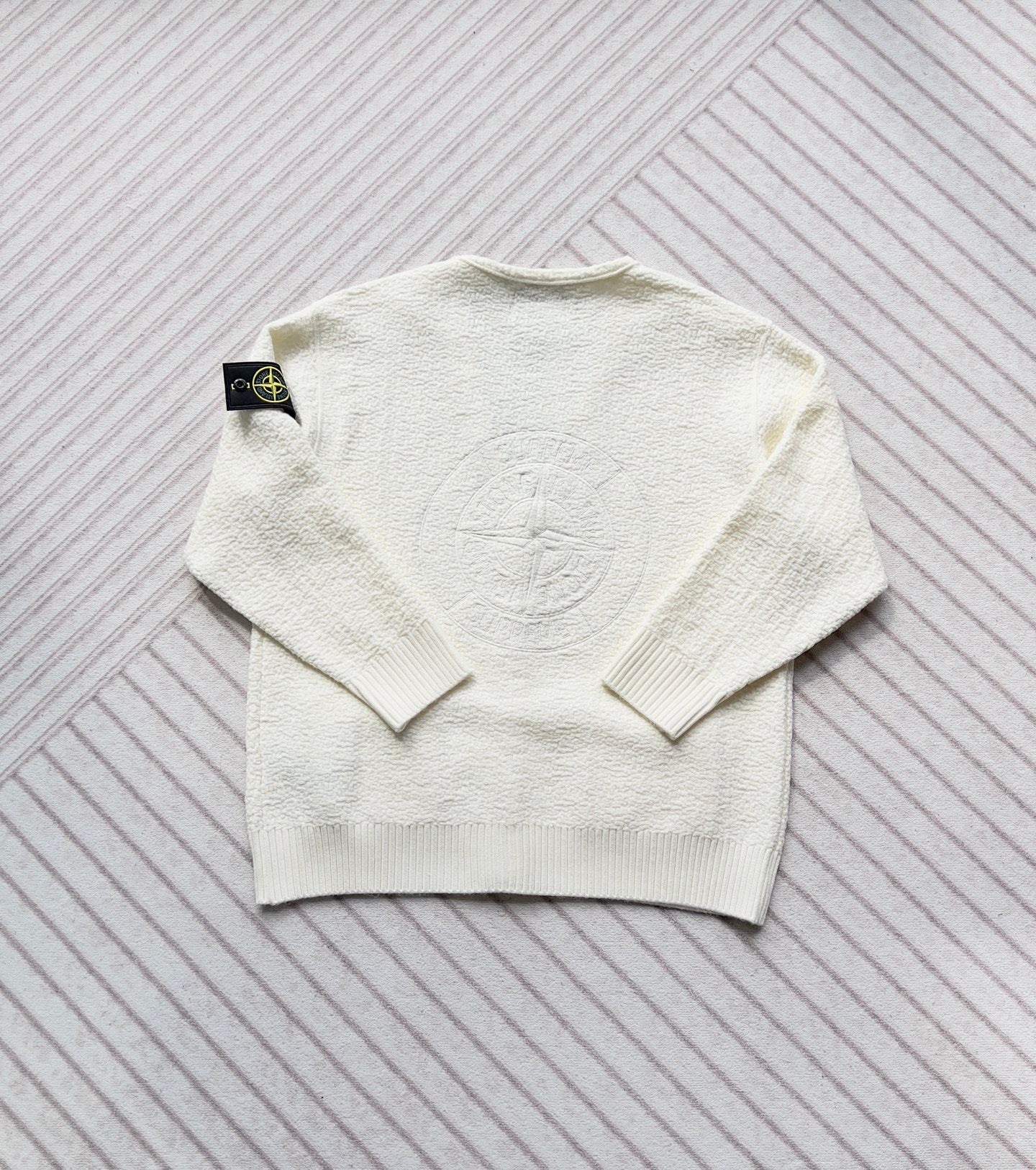 Supreme x stone Island 刺繡cardigan