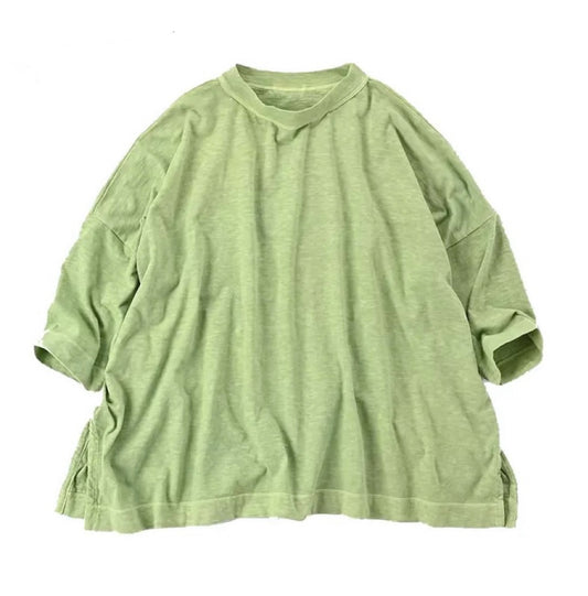 45R 淨色6分袖tee