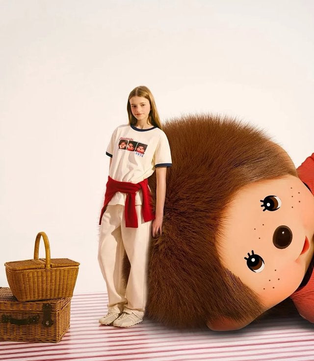 Satur x monchhichi 撞色 tee