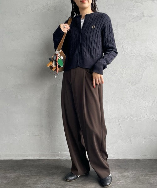 Fred perry 麻花針織cardigan