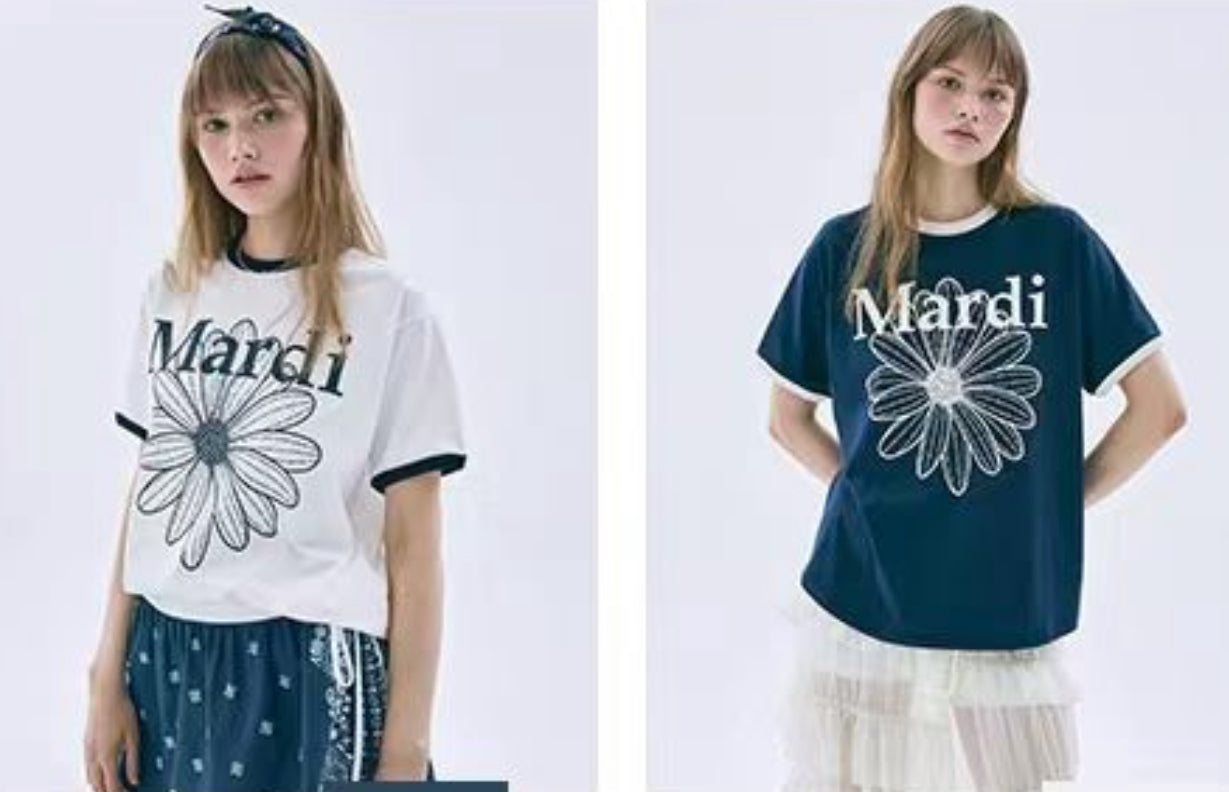 Mardi撞色印花tee