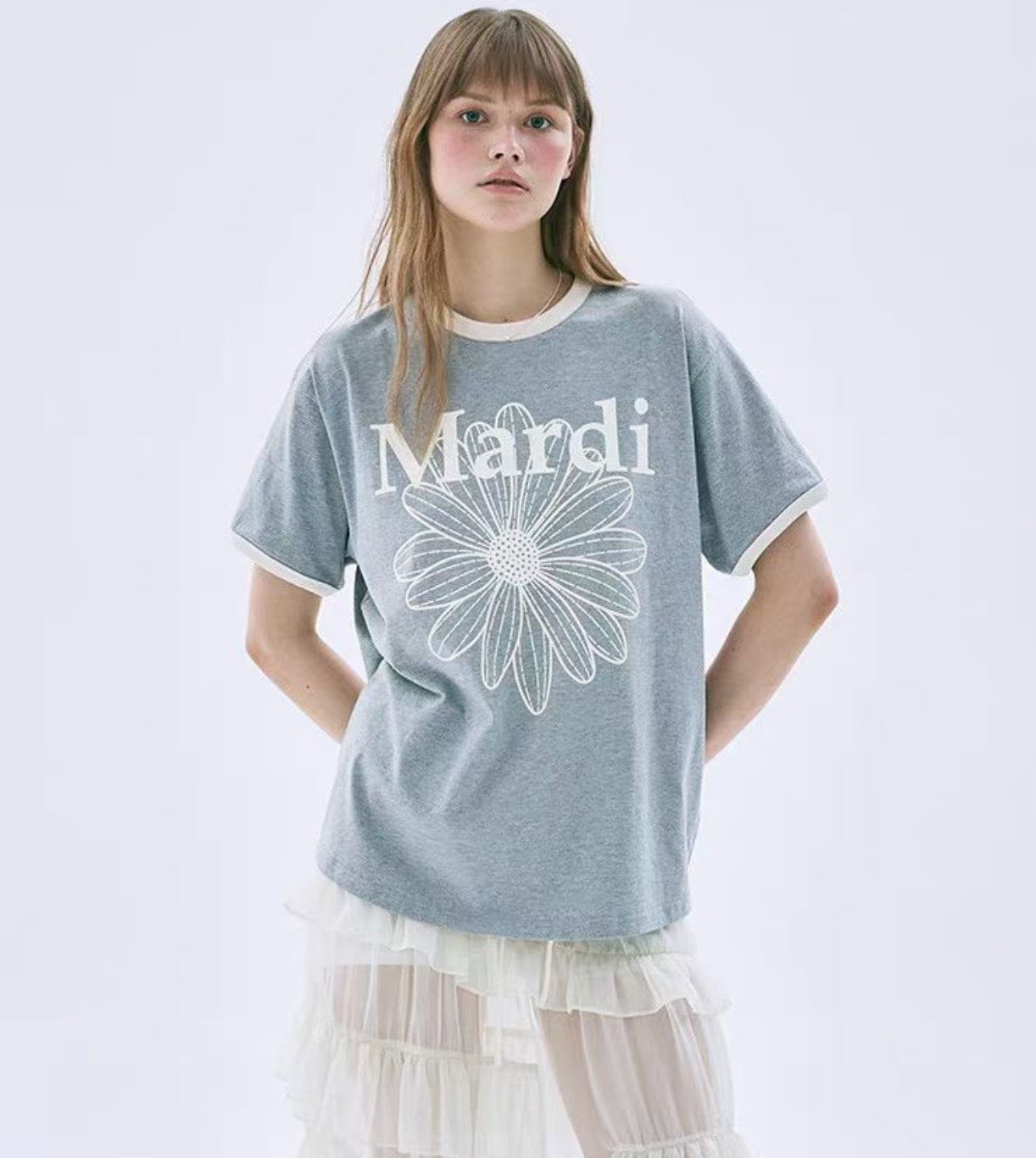 Mardi撞色印花tee