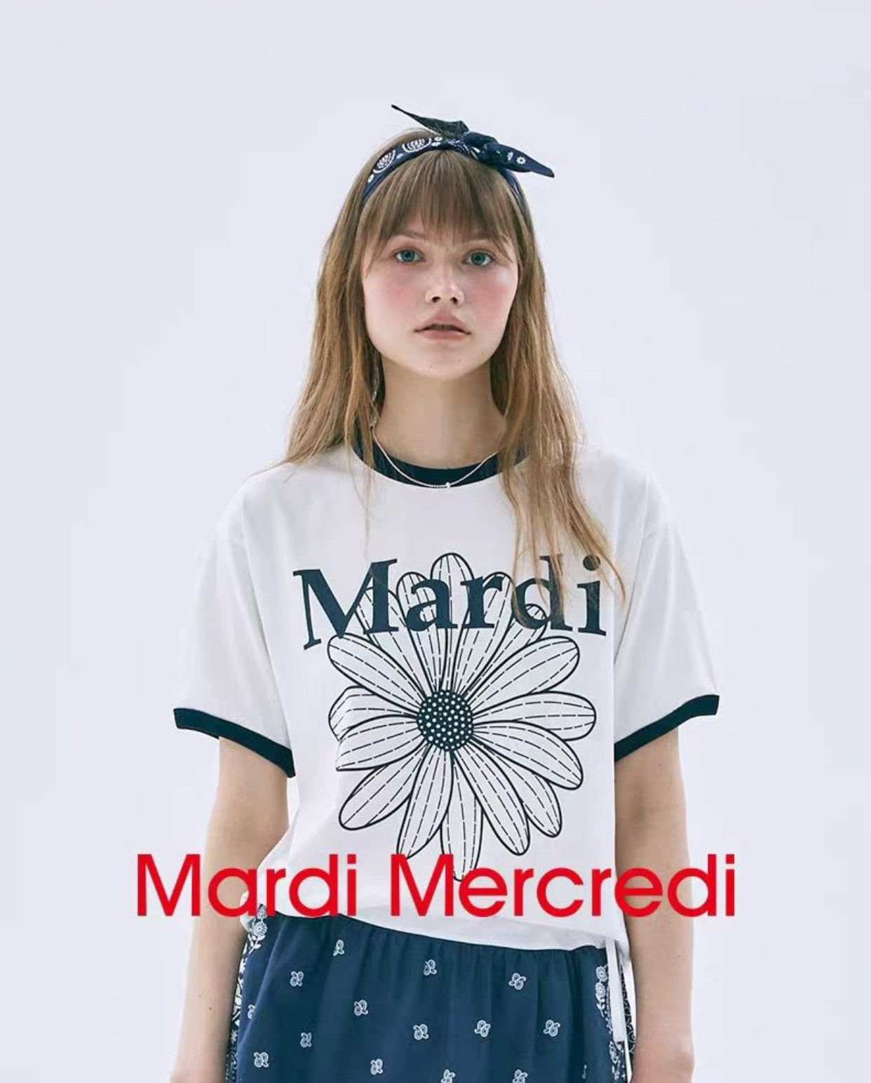 Mardi撞色印花tee