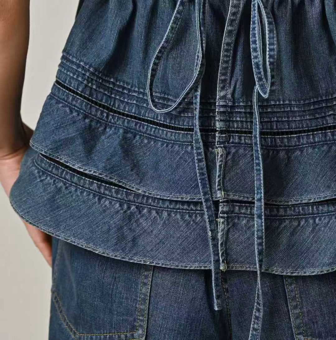 45R 牛仔吊帶背心