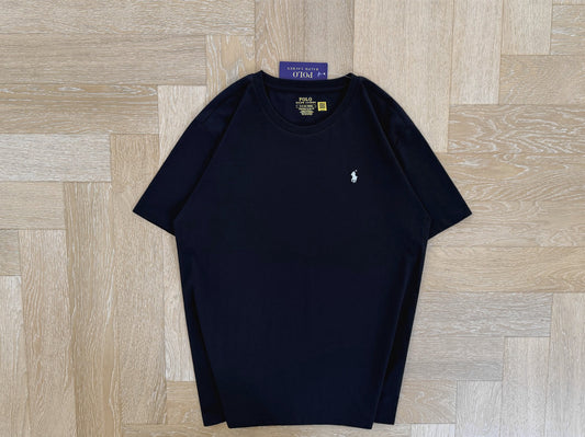 Polo淨色logo tee