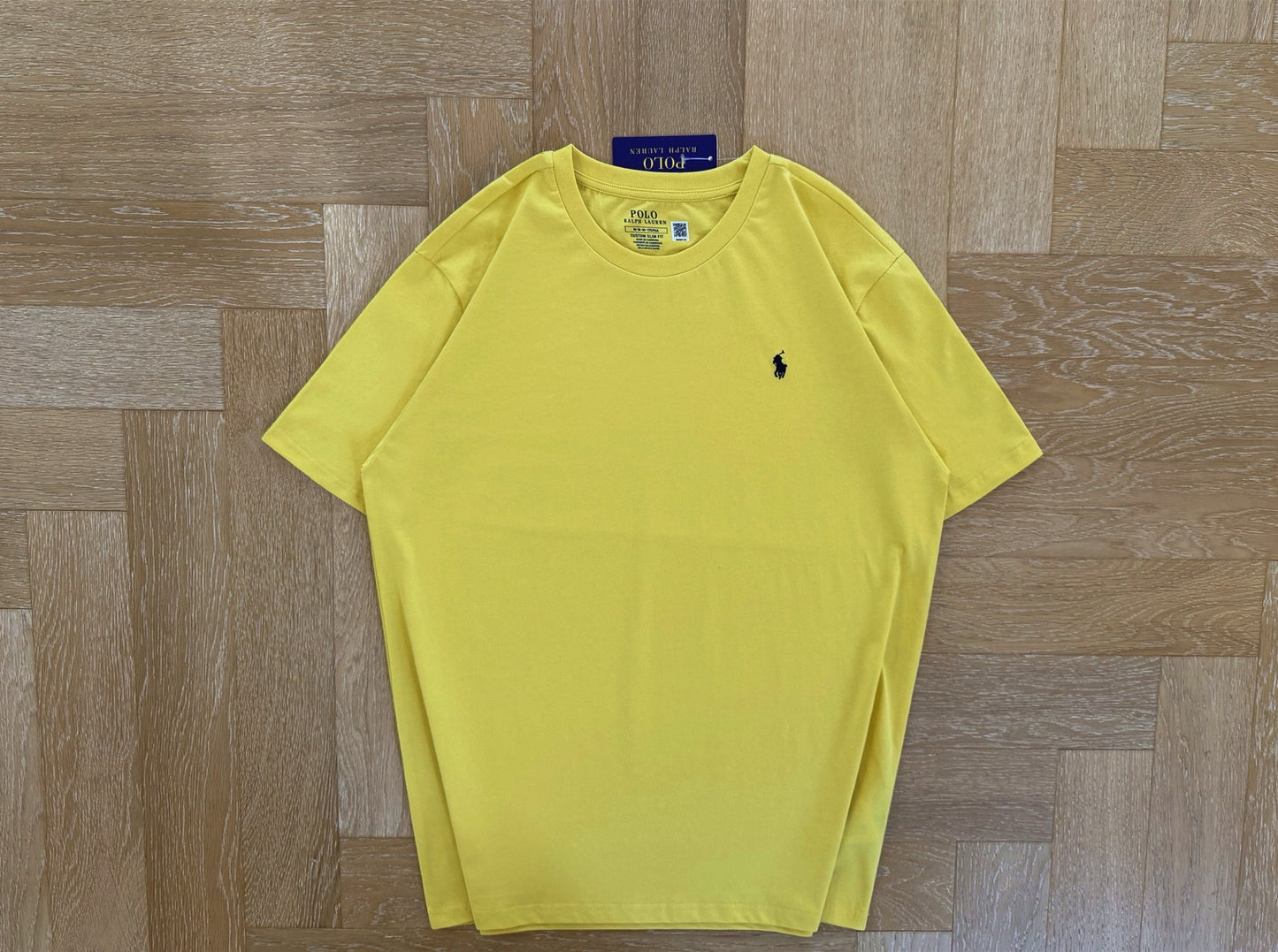 Polo淨色logo tee