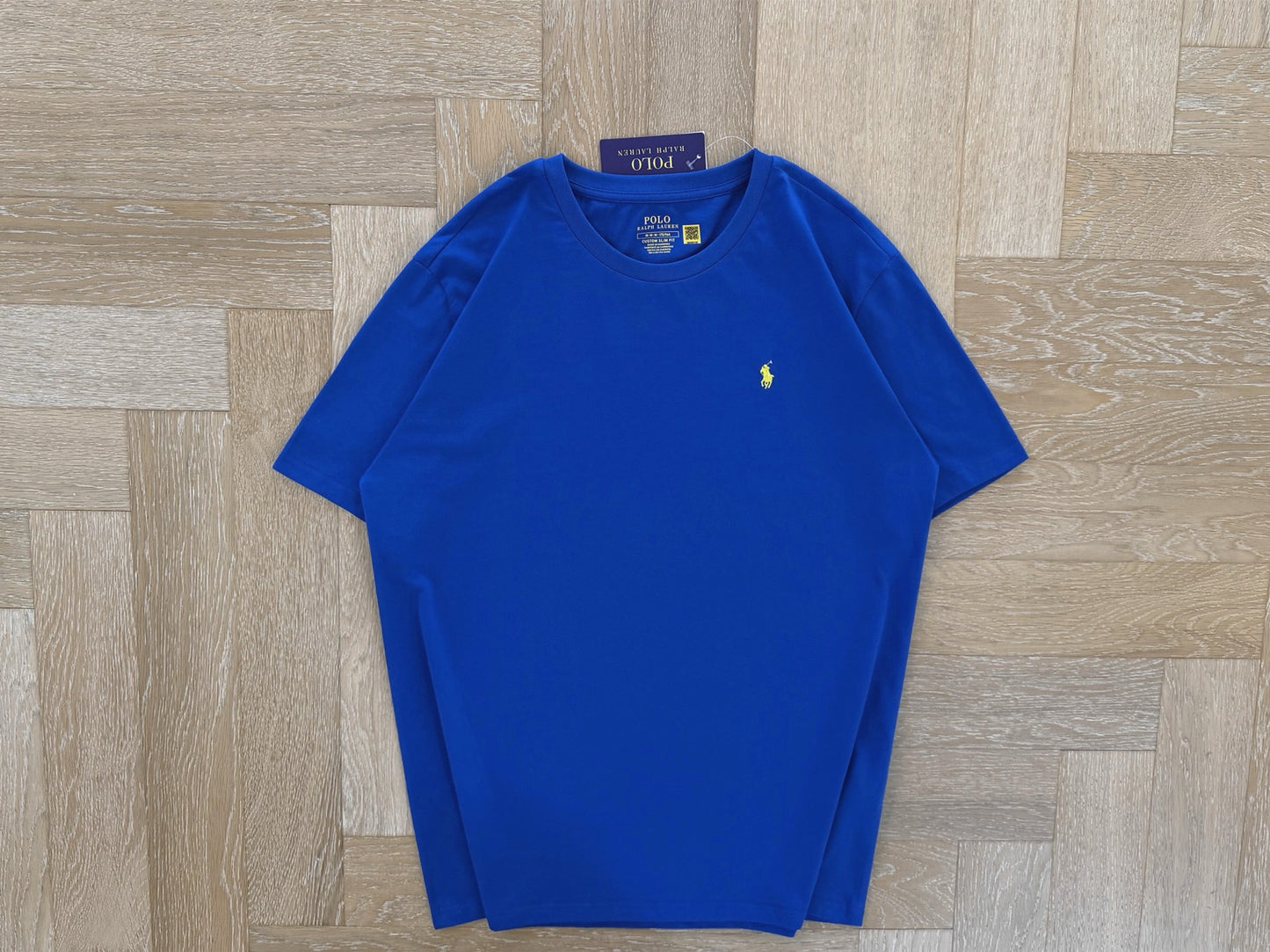 Polo淨色logo tee