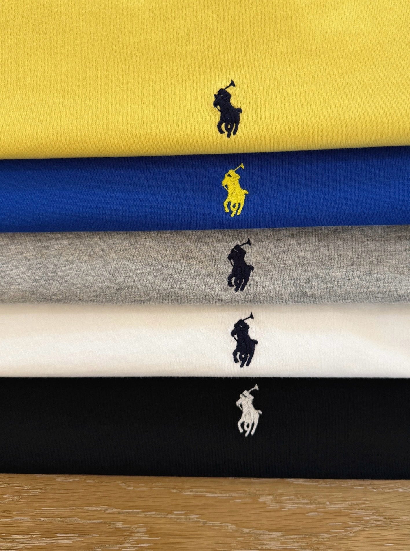 Polo淨色logo tee