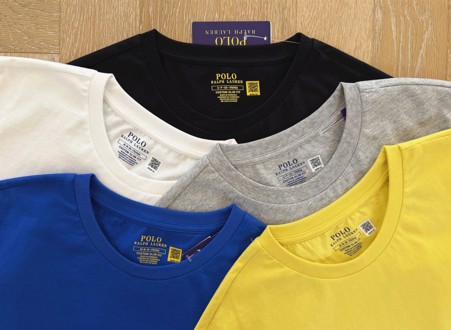 Polo淨色logo tee