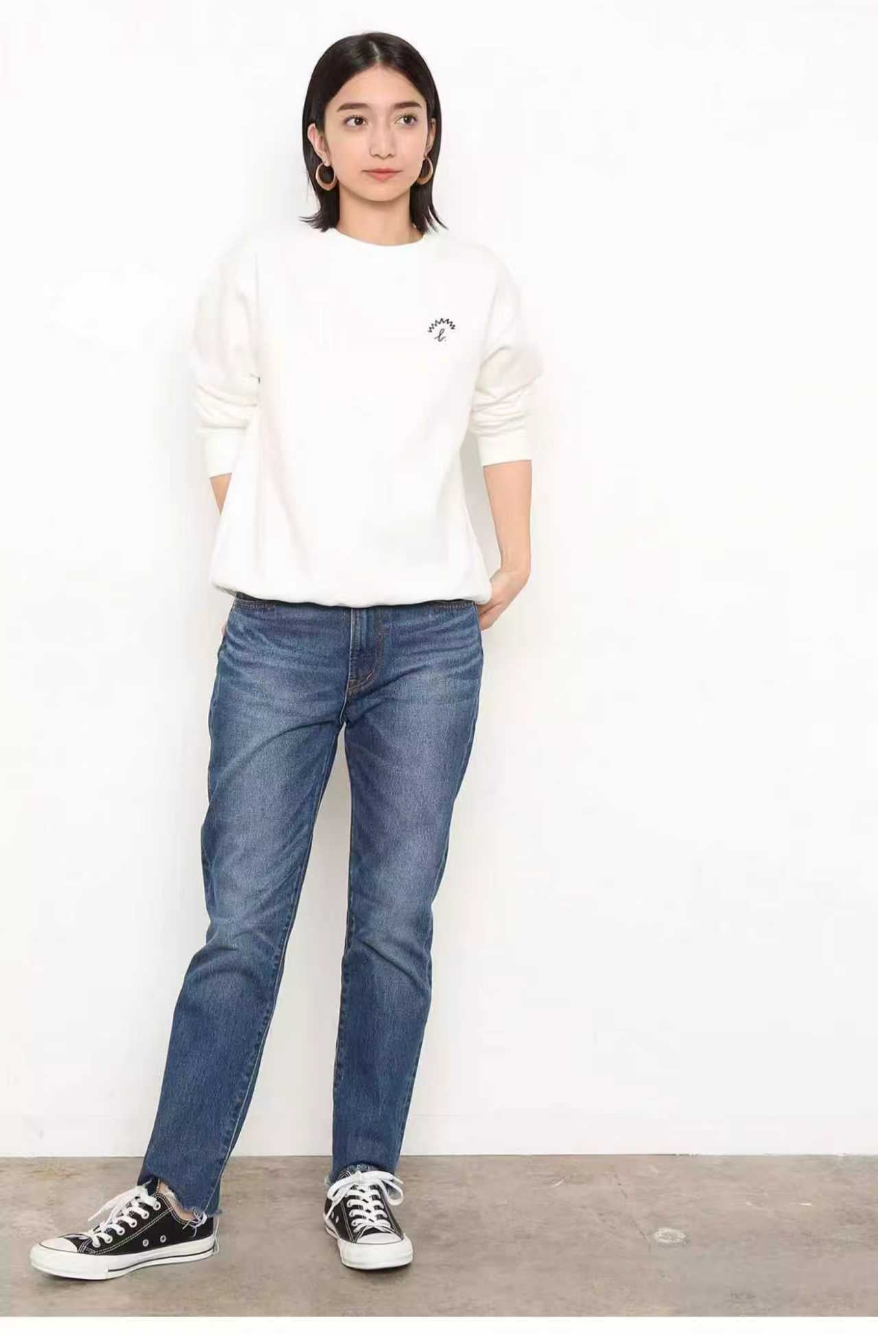 Agnes b 圓領印花衛衣