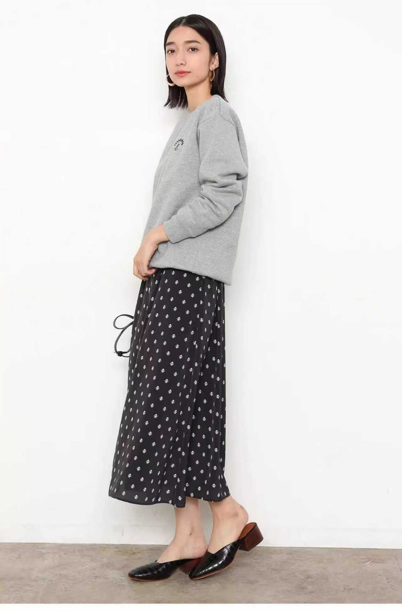 Agnes b 圓領印花衛衣