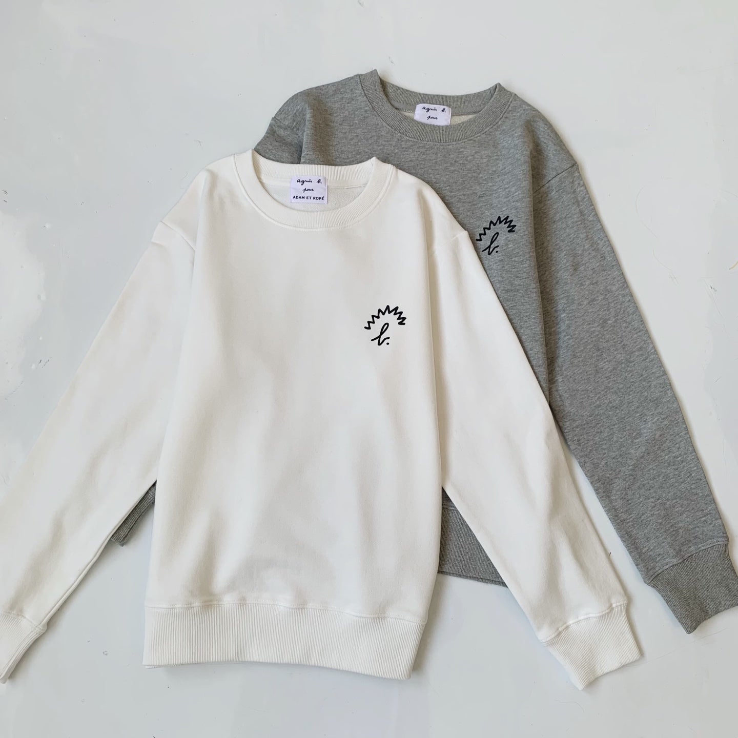 Agnes b 圓領印花衛衣