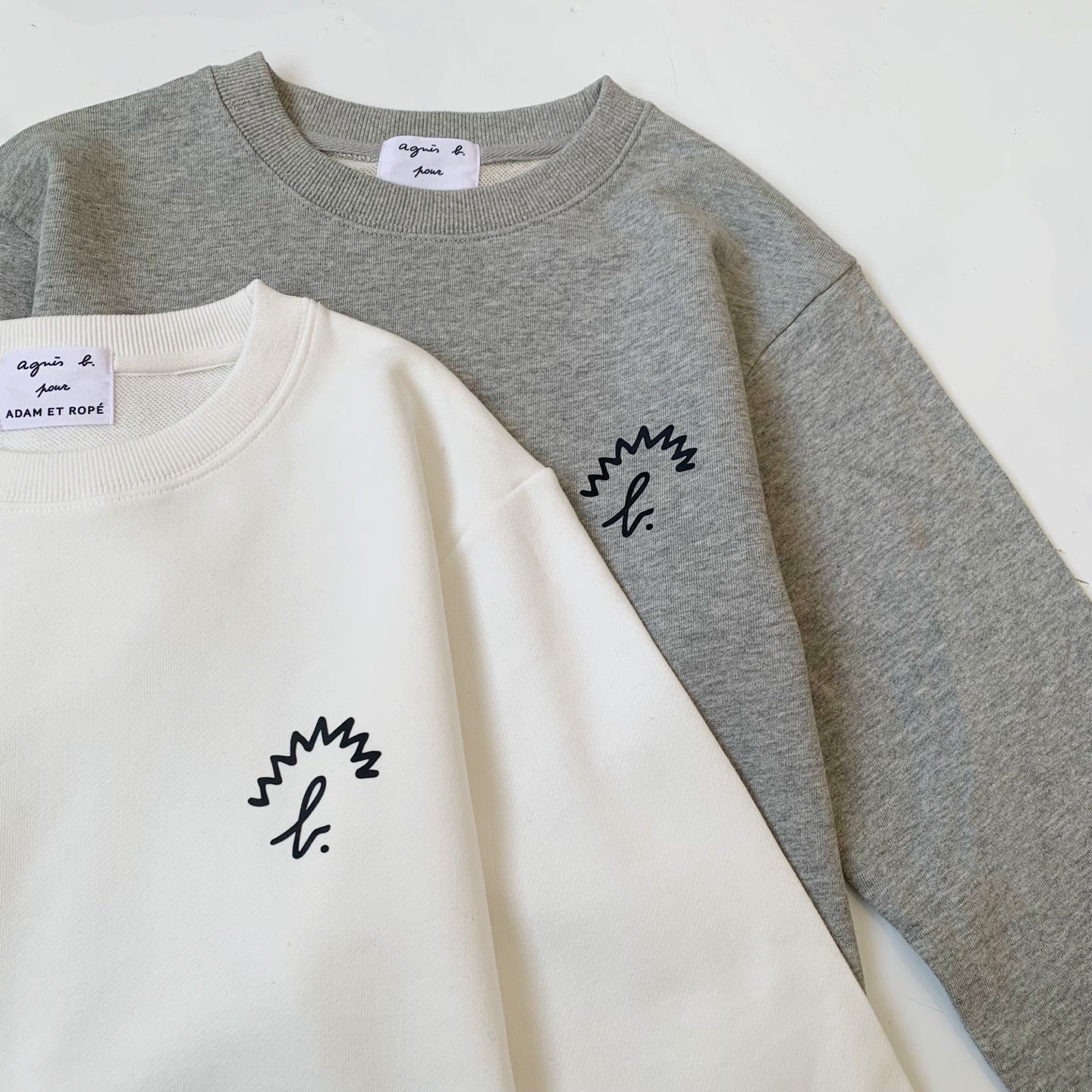 Agnes b 圓領印花衛衣