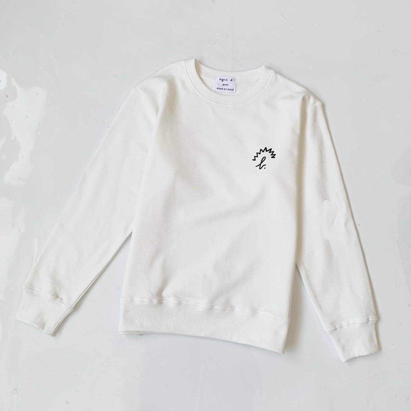 Agnes b 圓領印花衛衣