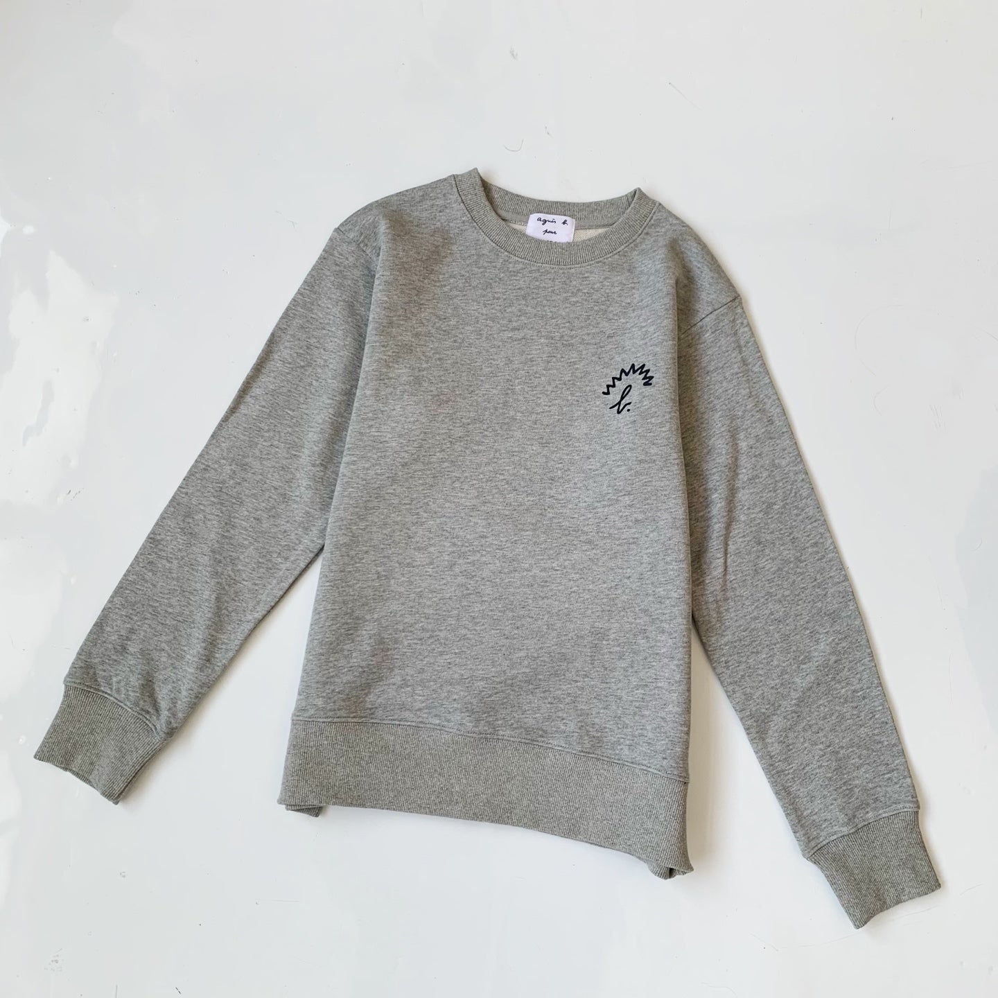 Agnes b 圓領印花衛衣