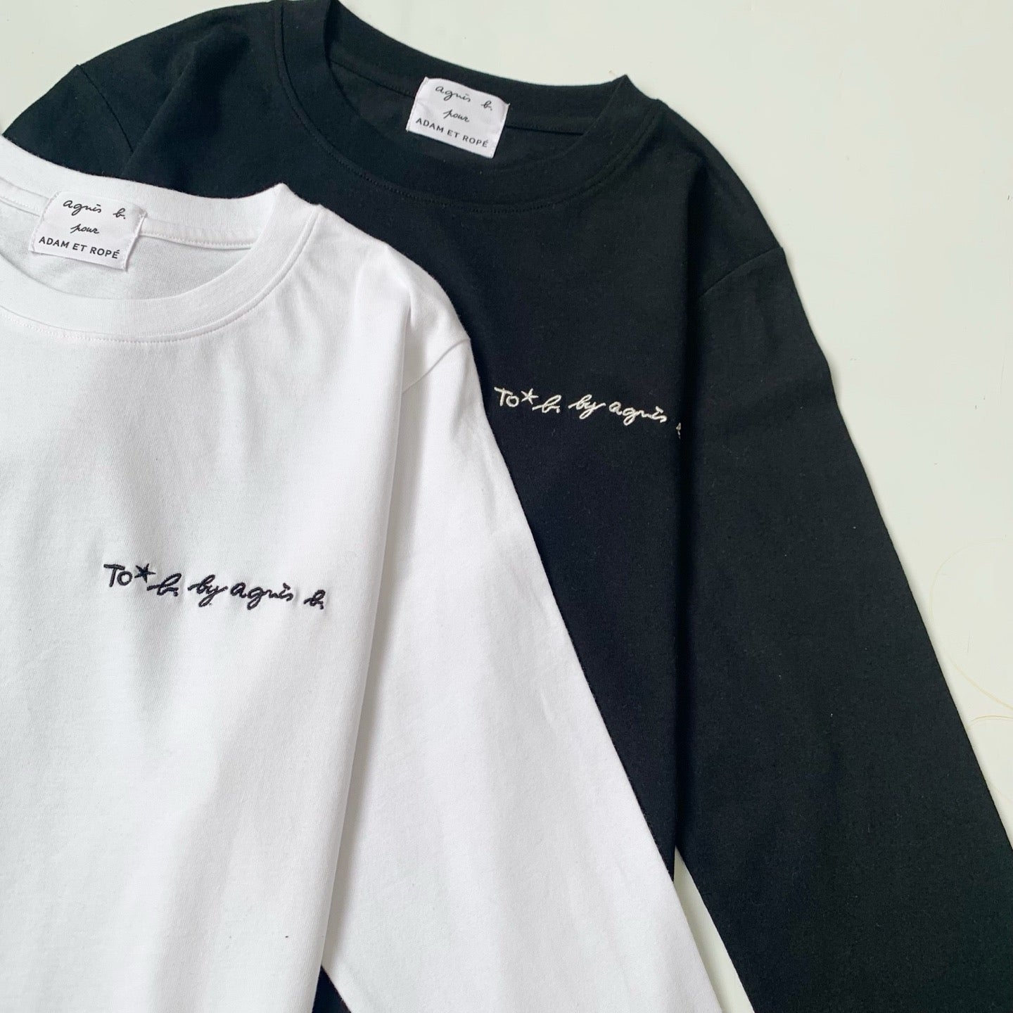 Agnes b 圓領logo tee