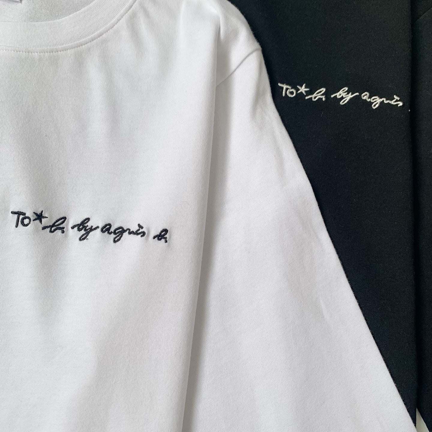 Agnes b 圓領logo tee