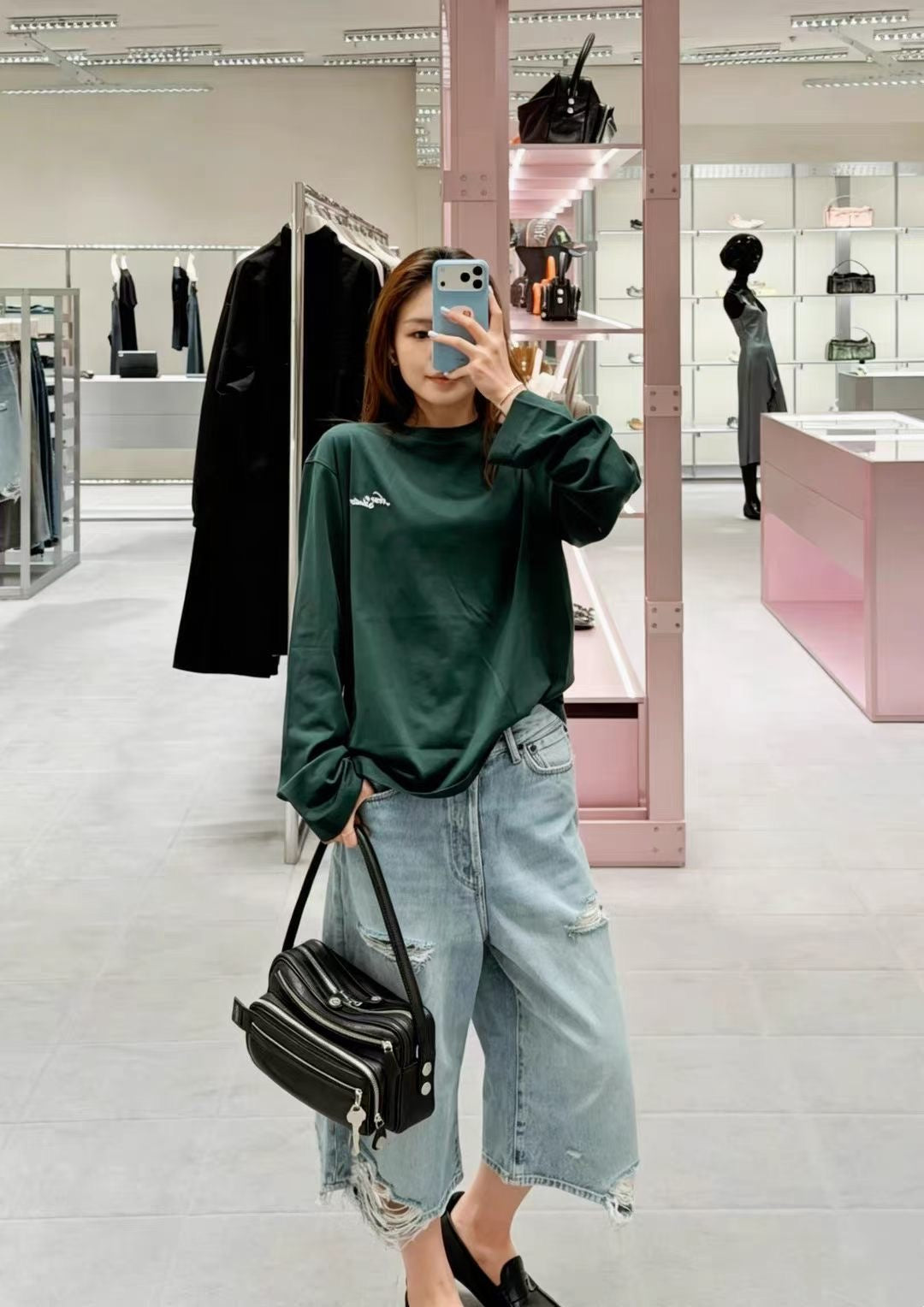 Acne studios logo 長袖tee