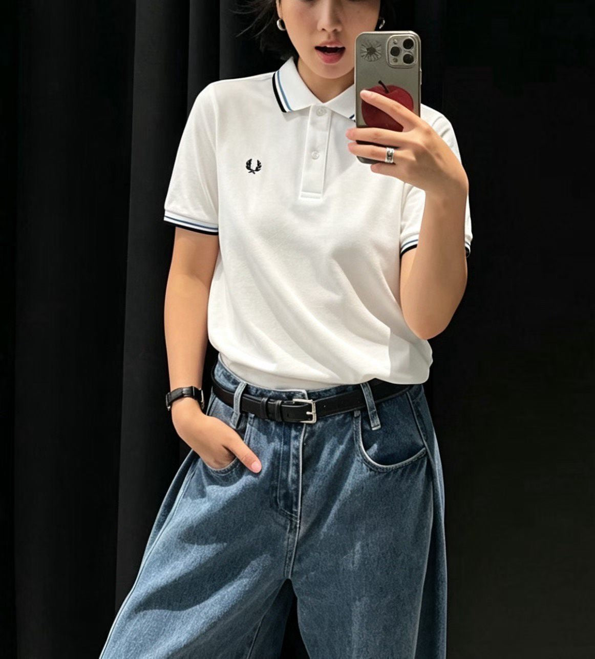 Fred perry撞色polo shirt