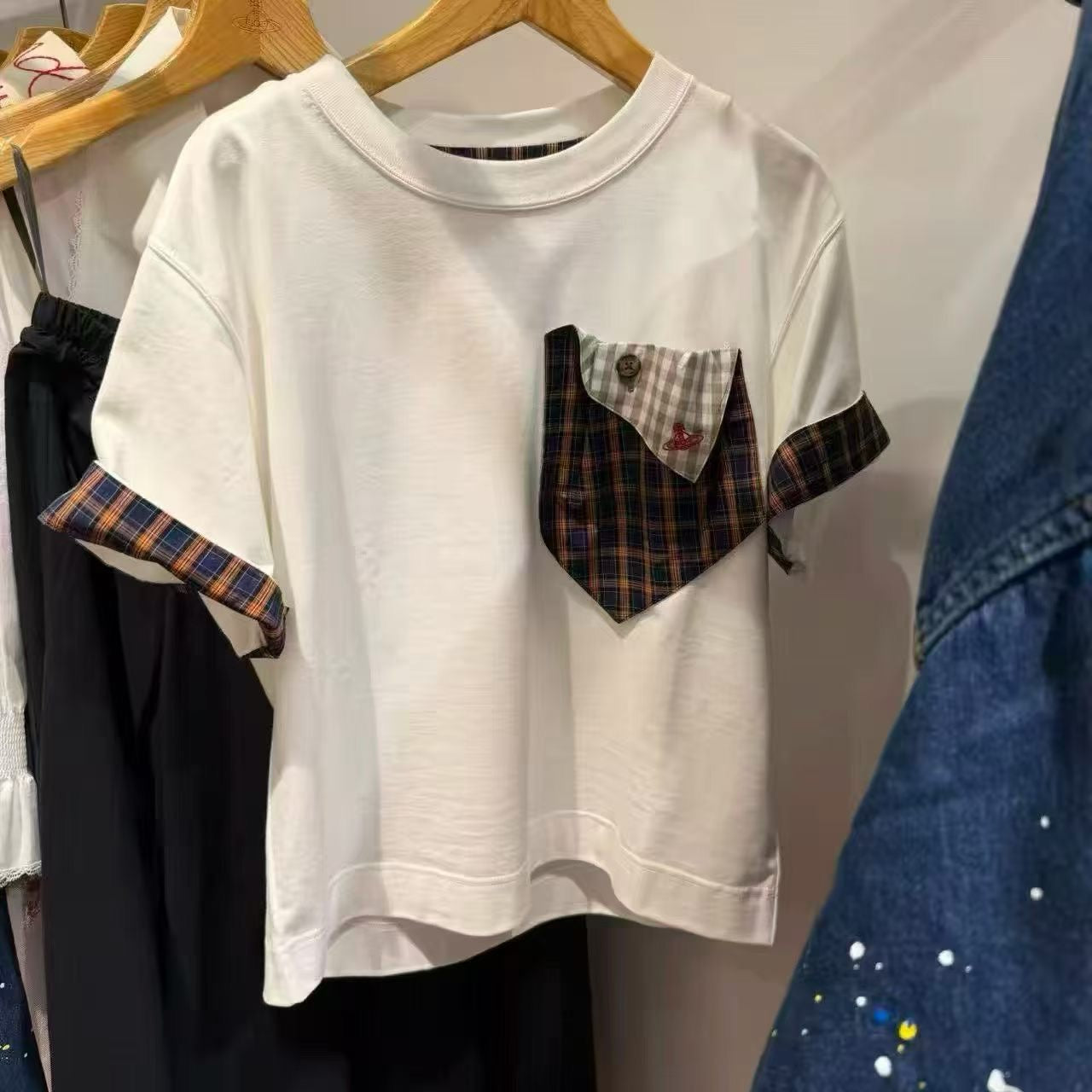 Vivienne Westwood pocket 格仔tee