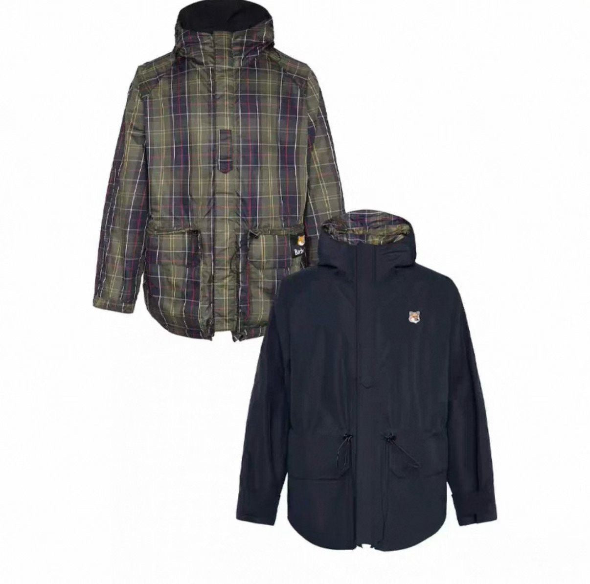 Maison kitsune x Barbour 雙面外套