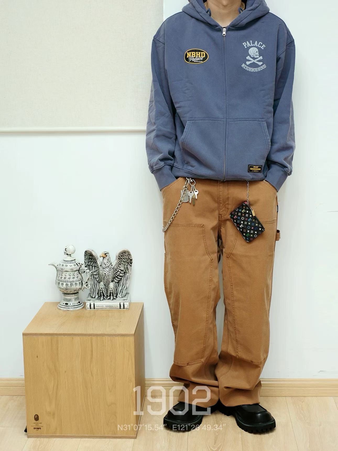 Palace x Neighbourhood zip hoodies jacket