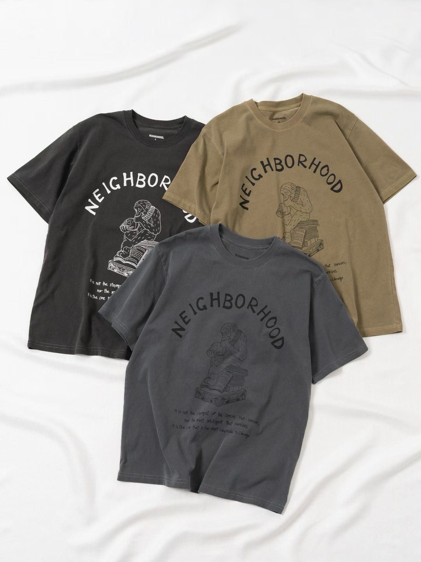 Neighbourhood 洗水logo tee
