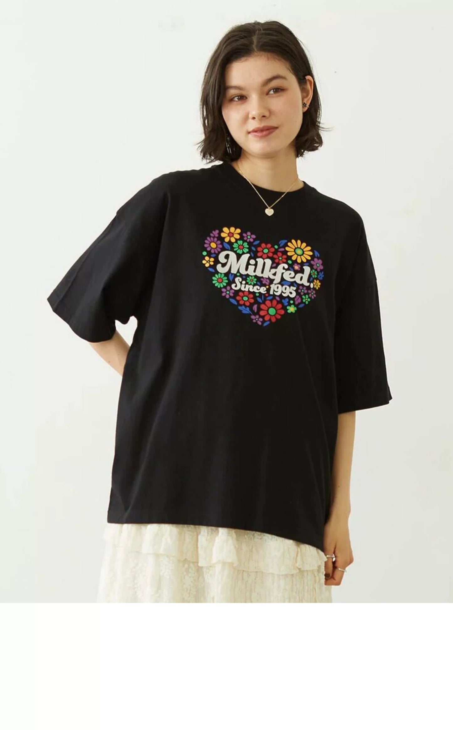 Milkfed flower心心tee
