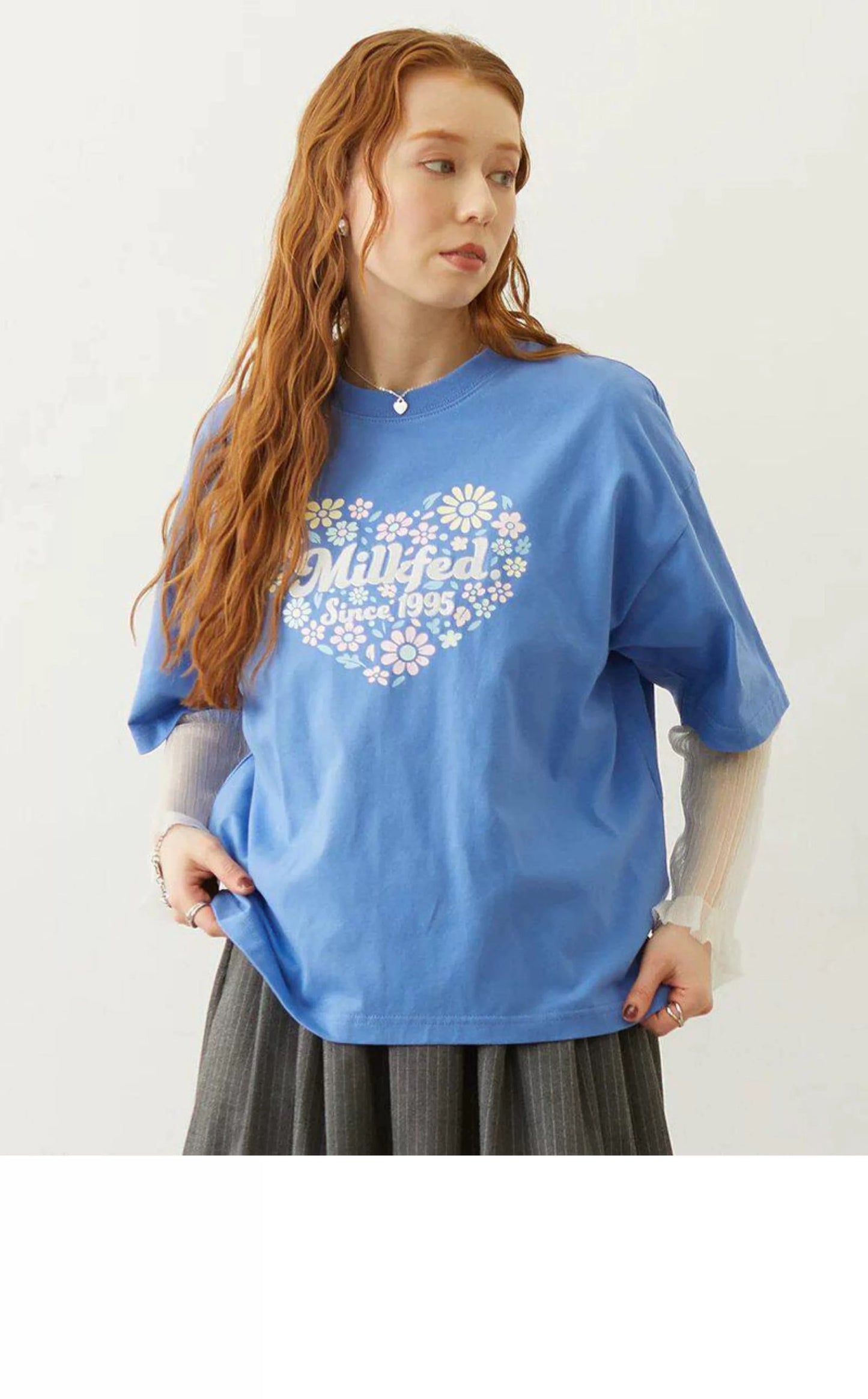 Milkfed flower心心tee