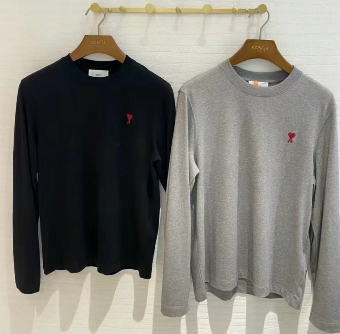 Ami 純色logo tee