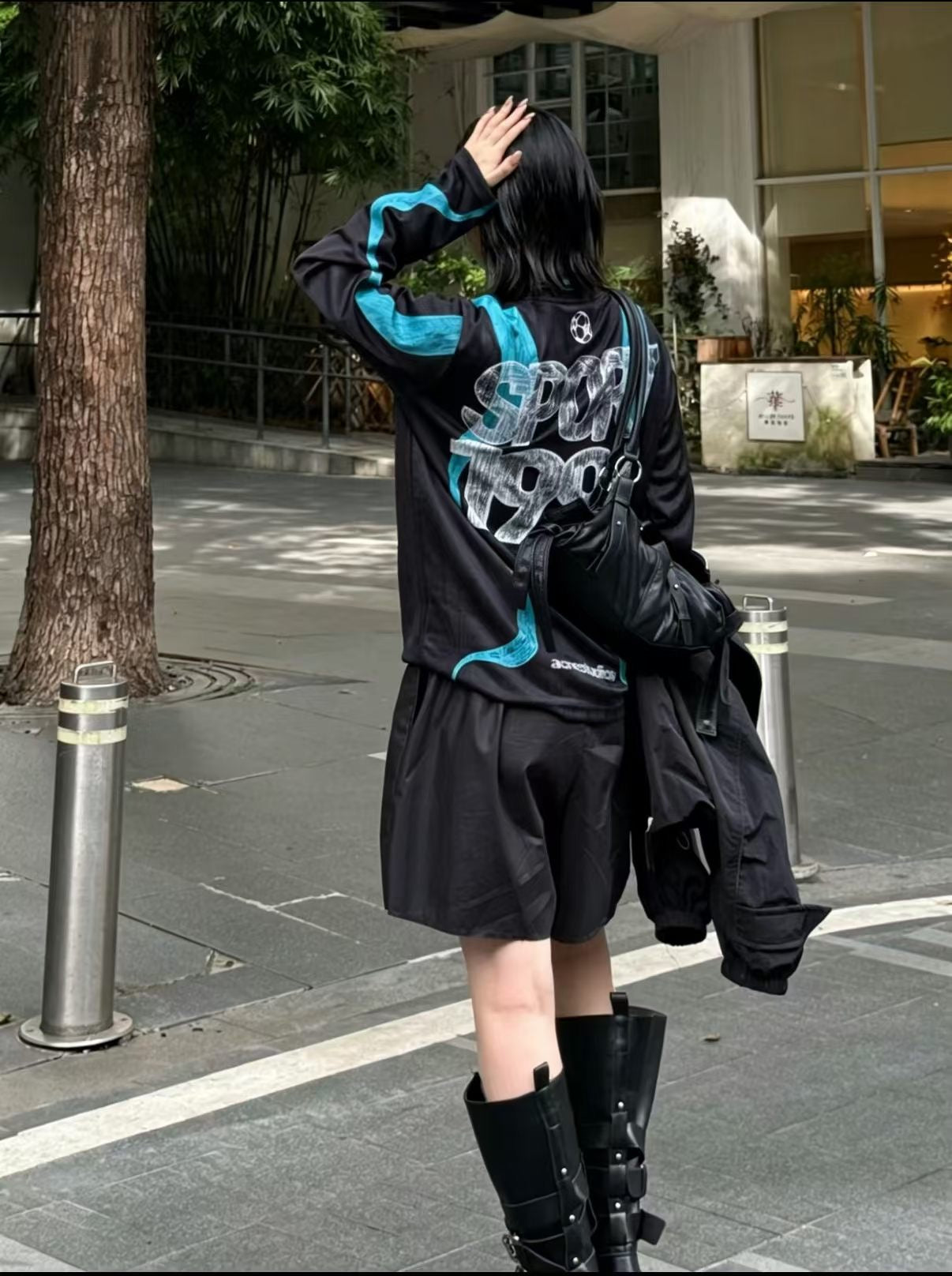 Acne studios 蝴蝶結足球長袖tee