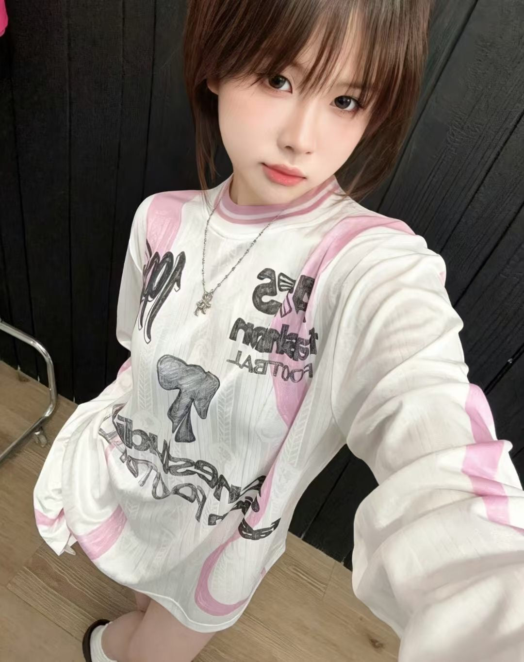 Acne studios 蝴蝶結足球長袖tee