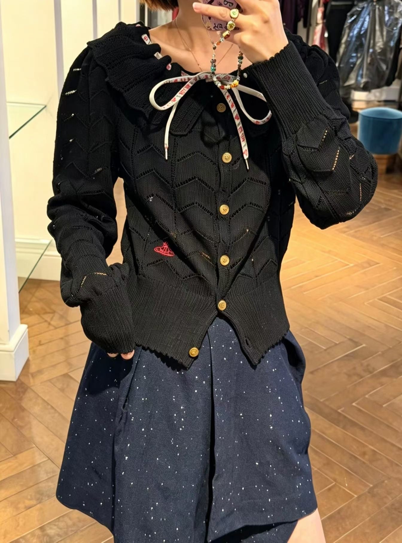 Vivienne Westwood 荷葉針織cardigan