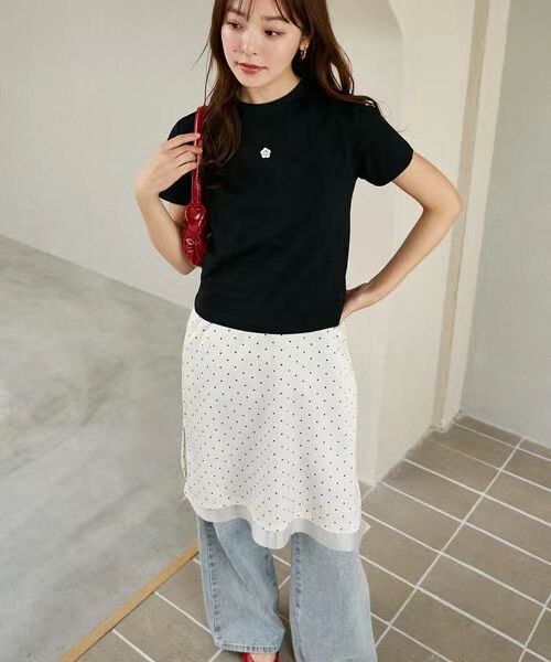 Mary Quant x publux flower 刺繡tee