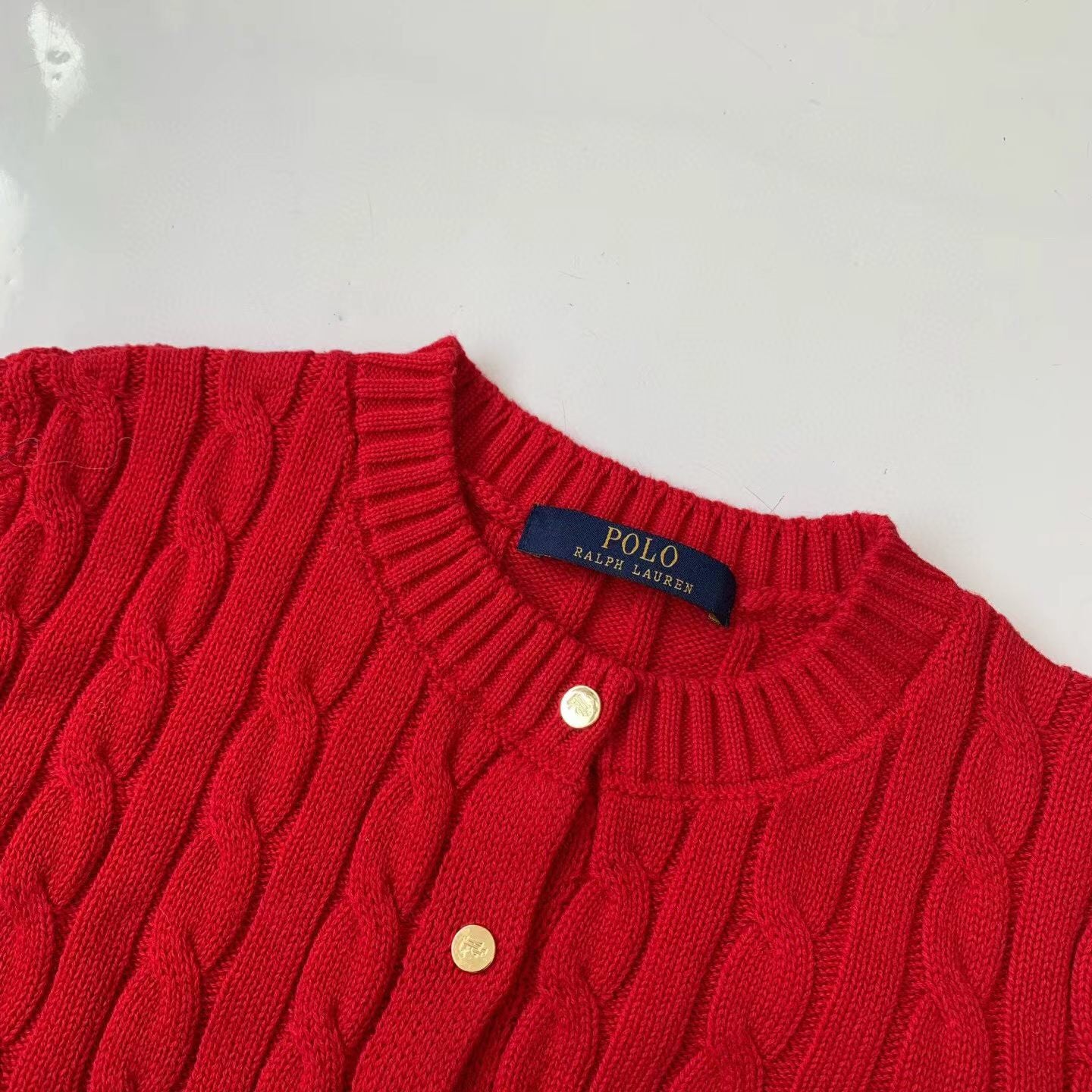 Polo麻花刺繡cardigan