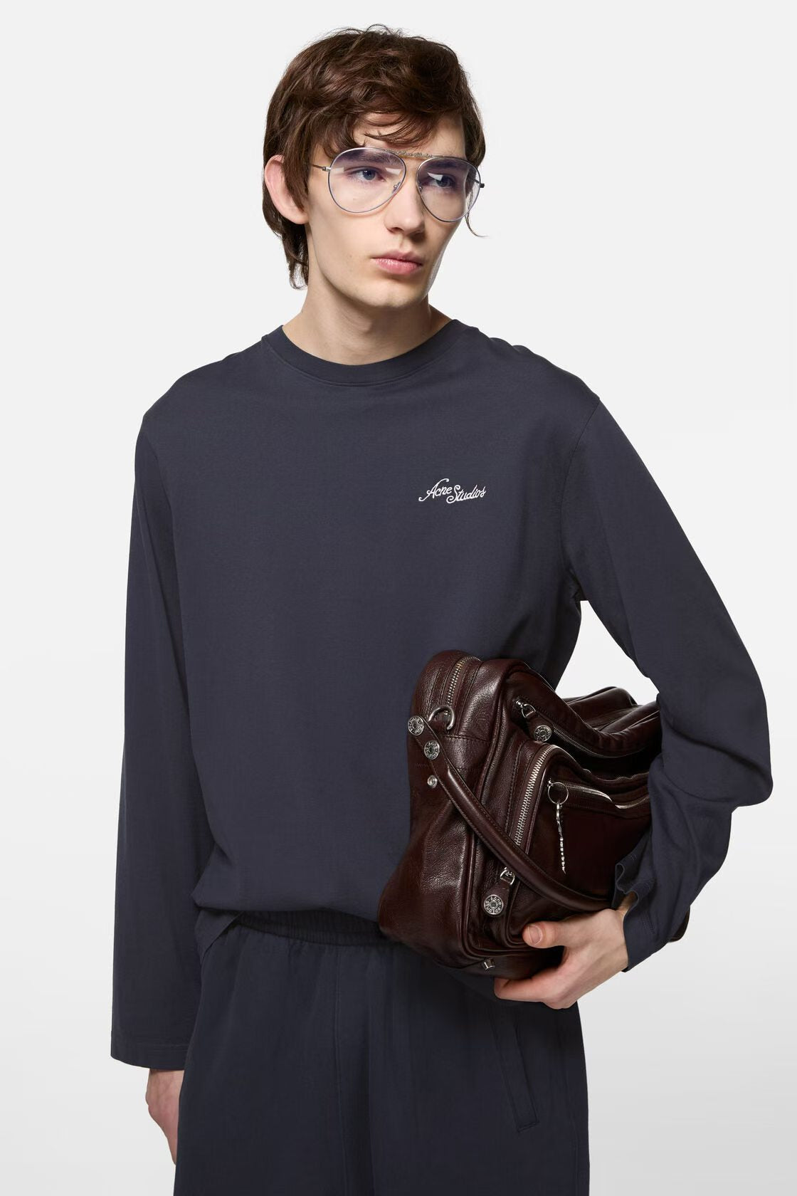 Acne studios logo 長袖tee